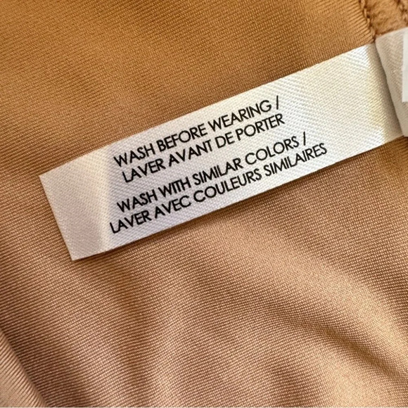 NWT La Vie En Rose Palm Beach High Waist Bikini Bottoms ONLY Gold Sand Sz L - Picture 8 of 12